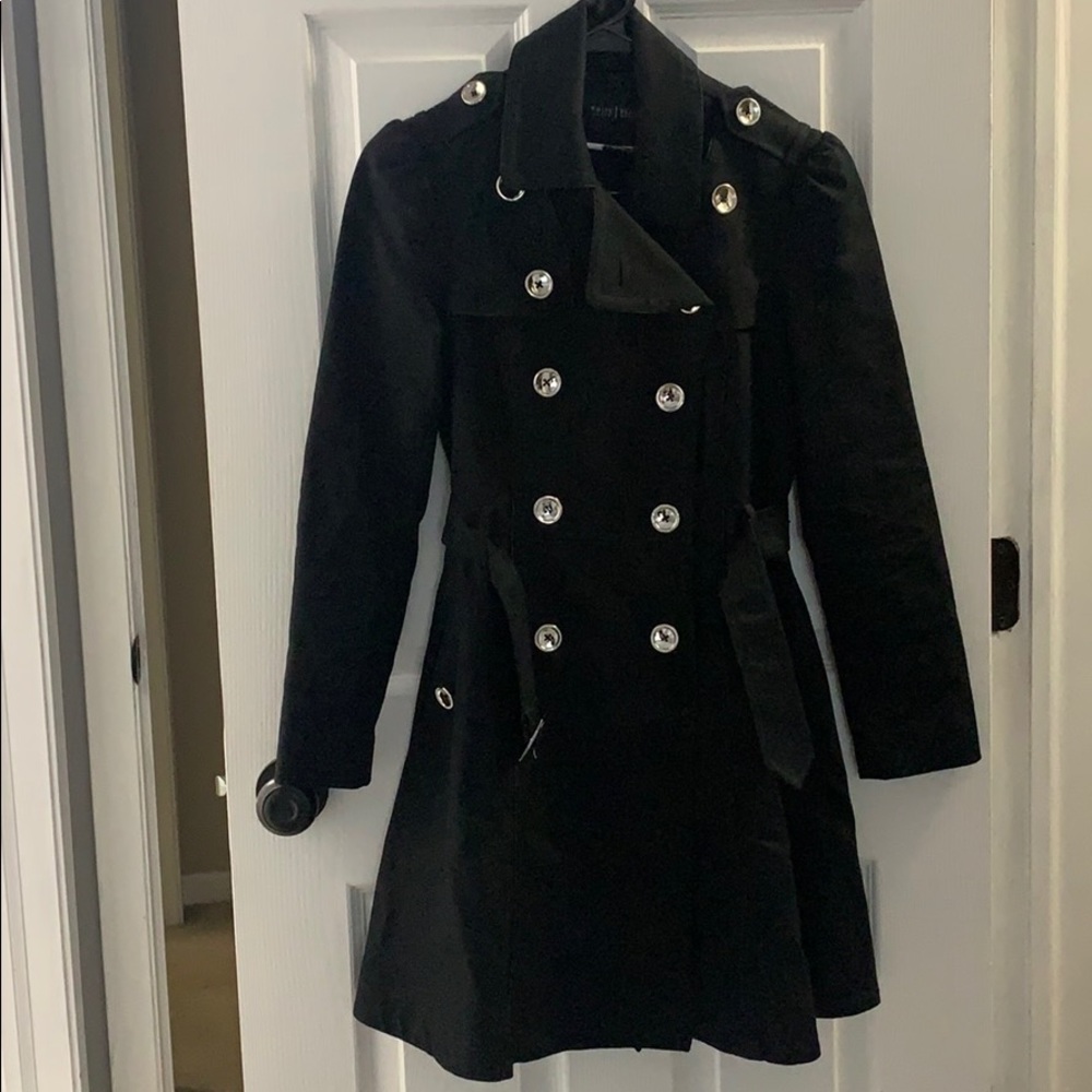 White House Black Market Black Dress Trench
